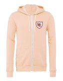 NC Soccer Shield Embroidered (Bella Canvas Full-Zip Hoodie)