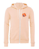 Cougar Paw Embroidered (Bella Canvas Full-Zip Hoodie)