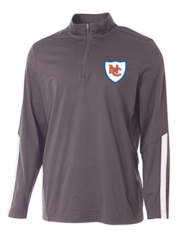 NC Soccer Shield Quarter Zip Pullover (Athletic Blend)