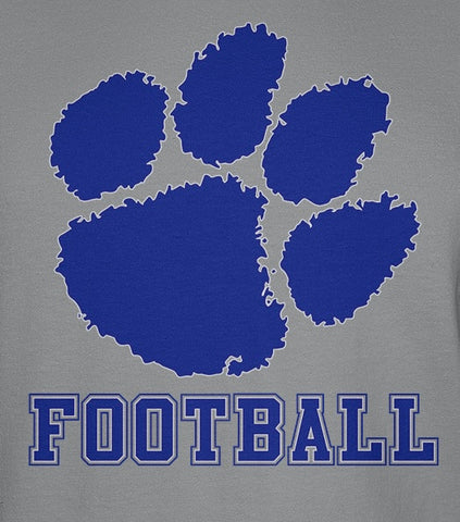 Cougar Paw Football (Gildan Sweatshirt)