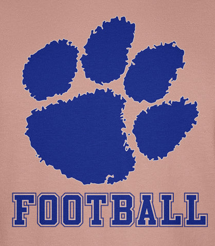 Cougar Paw Football (Comfort Colors Sweatshirt)